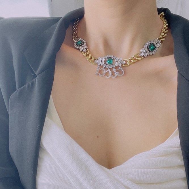 GUCCI インターロッキングG シルバー ネックレス