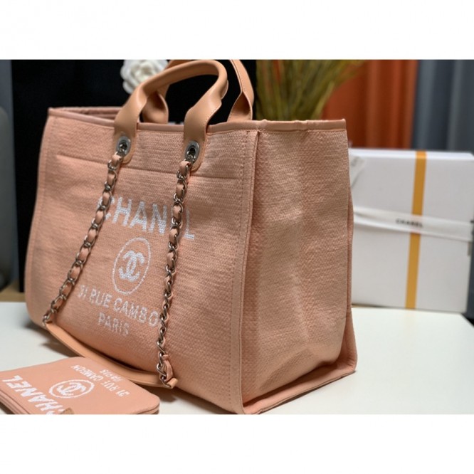CHANELビーチキャンバスバッグキャンバストートショッピングバッグ