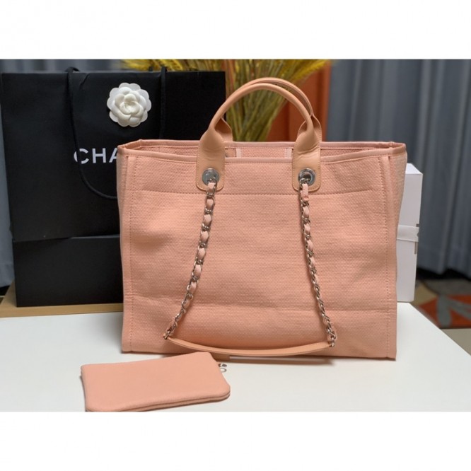 CHANELビーチキャンバスバッグキャンバストートショッピングバッグ