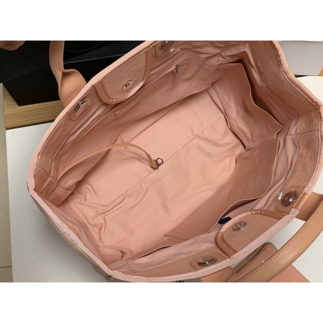 CHANELビーチキャンバスバッグキャンバストートショッピングバッグ