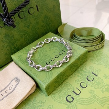 【GUCCIグッチ】インターロッキング G シルバー ブレスレッド