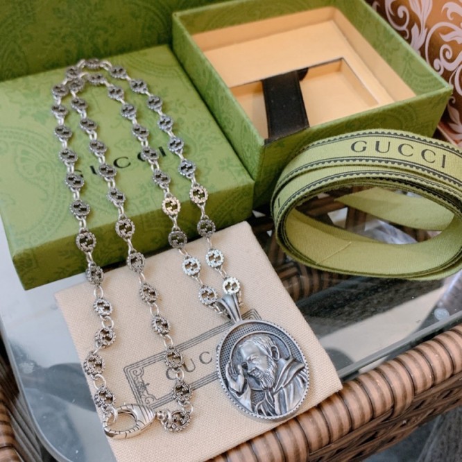 GUCCI ネックレス シルバー ユニセックス