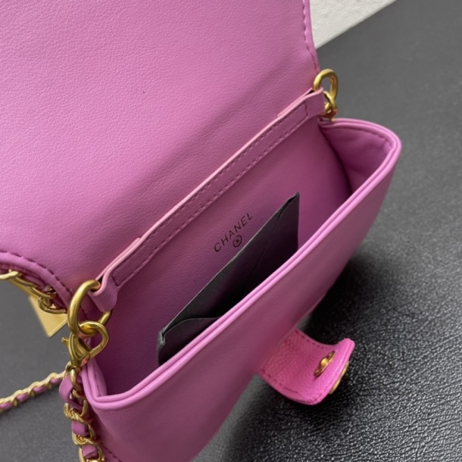【CHANEL】 フラップバッグ ラムスキン ク
