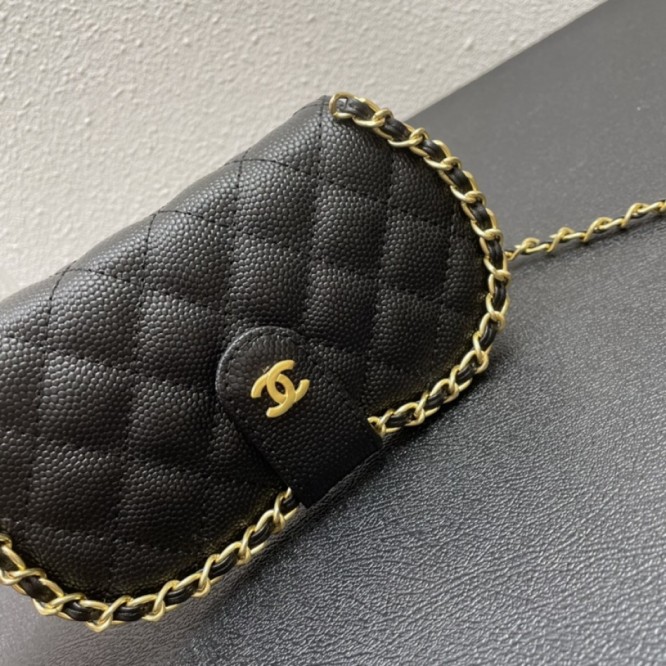 【CHANEL】 フラップバッグ ラムスキン ク