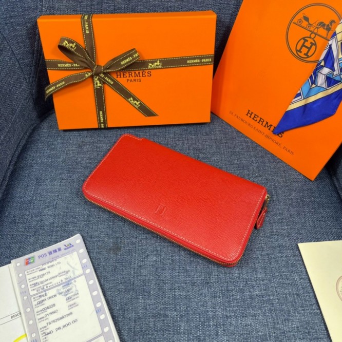 Hermes・レザー コンチネンタルウォレット 財布 折財布