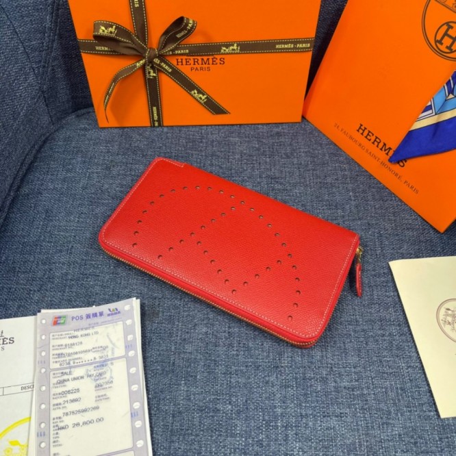 Hermes・レザー コンチネンタルウォレット 財布 折財布