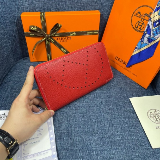 Hermes・レザー コンチネンタルウォレット 財布 折財布