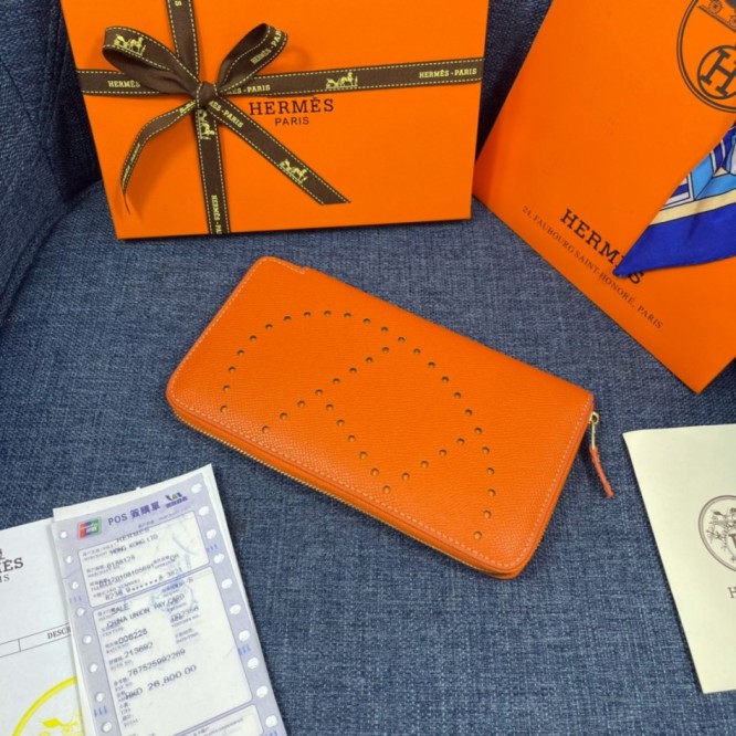 Hermes・レザー コンチネンタルウォレット 財布 折財布