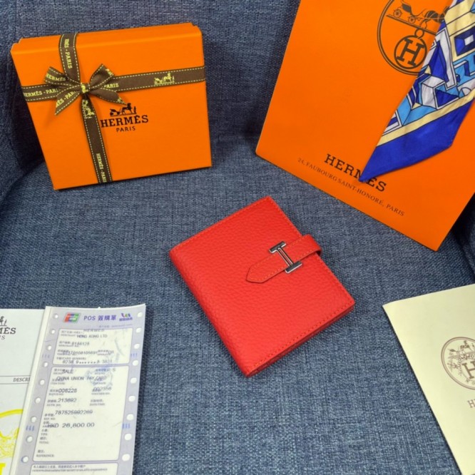Hermes・レザー コンチネンタルウォレット 財布 折財布