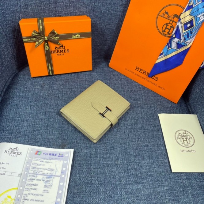 Hermes・レザー コンチネンタルウォレット 財布 折財布