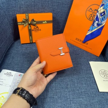 Hermes・レザー コンチネンタルウォレット 財布 折財布 Hermes・レザー コンチネンタルウォレット 財布 折財布