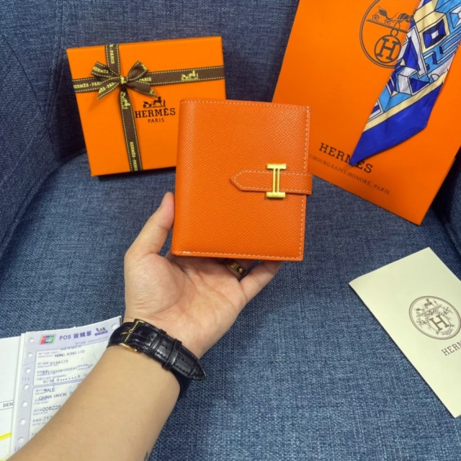Hermes・レザー コンチネンタルウォレット 財布 折財布