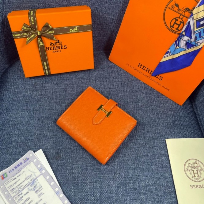 Hermes・レザー コンチネンタルウォレット 財布 折財布