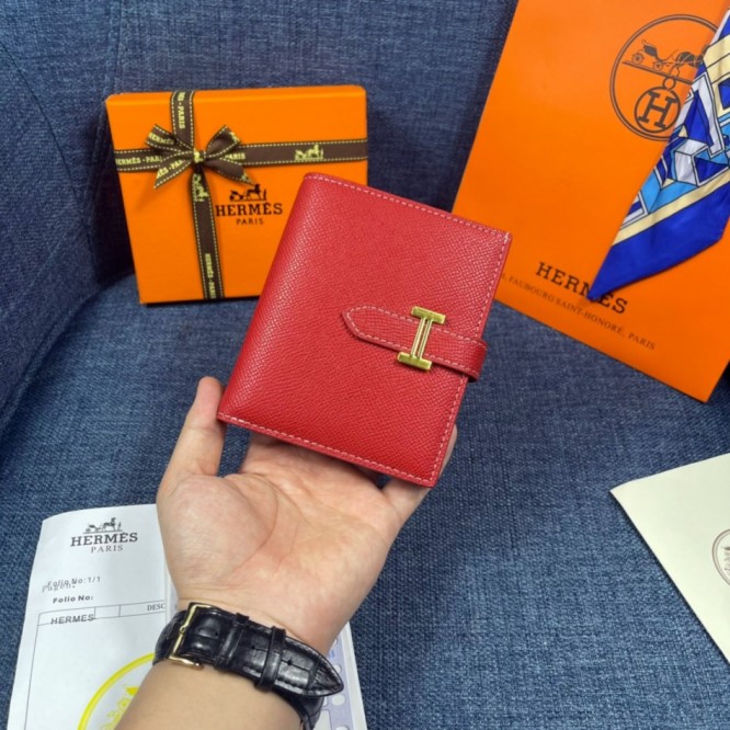 Hermes・レザー コンチネンタルウォレット 財布 折財布