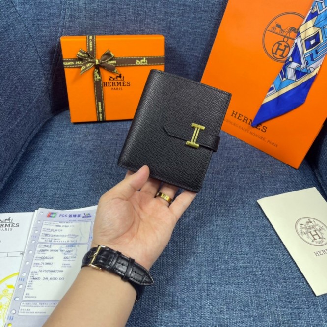 Hermes・レザー コンチネンタルウォレット 財布 折財布