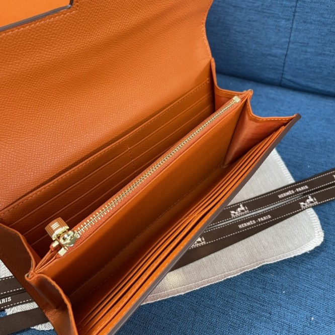 Hermes・レザー コンチネンタルウォレット 財布 折財布
