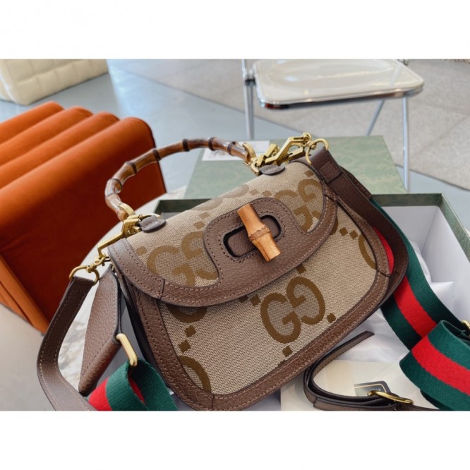 【GUCCI】スモール ジャンボ GG バンブー バッグ