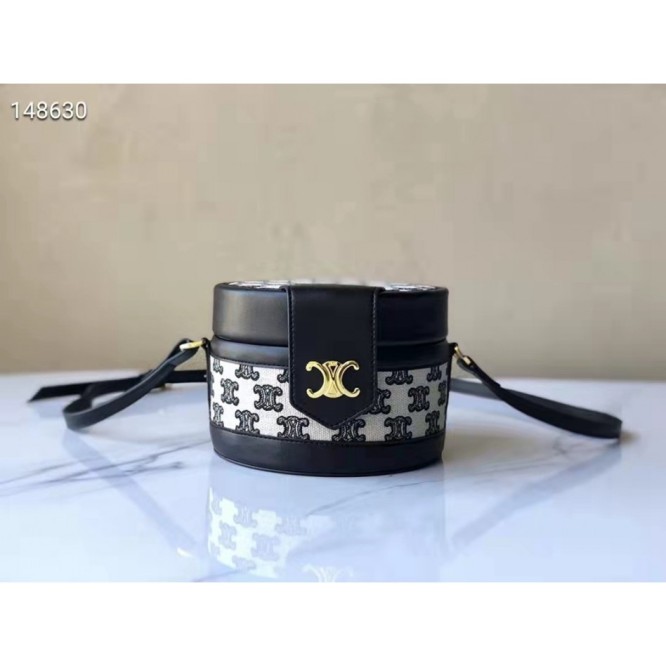 CelineTAMBOURTRIOMPHEミディアムレザーハンドバッグ