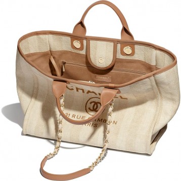 【CHANEL】即送 ドーヴィル L ショッピング バッグ