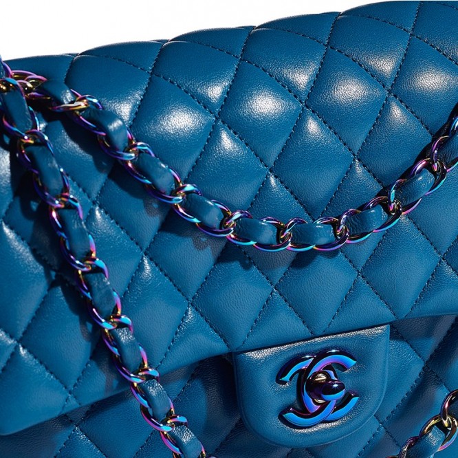【希少♡人気の☆シャネル】CHANEL シャネル クラシック ハンドバッグ ブルー A01112 B05187 NA117
