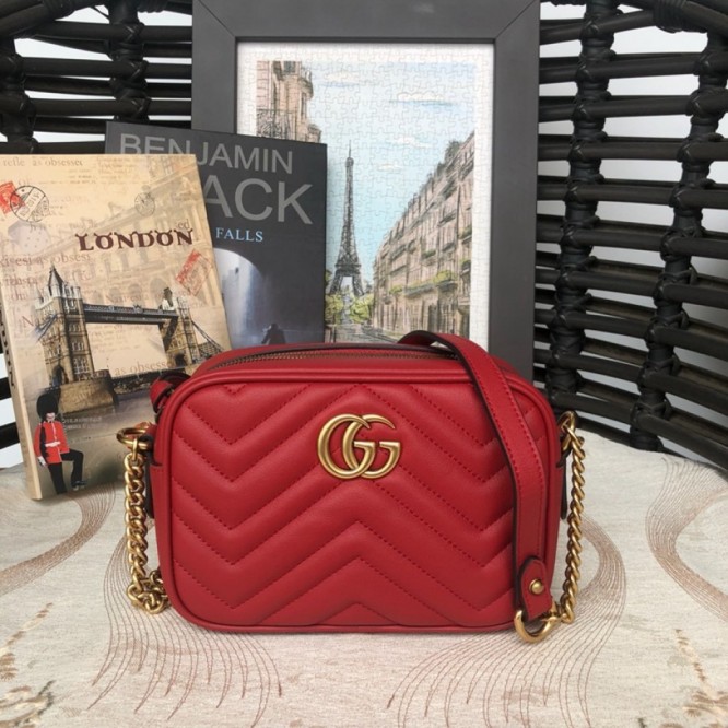 Gucci〔GGマーモント〕 キルティング ミニバッグ448065