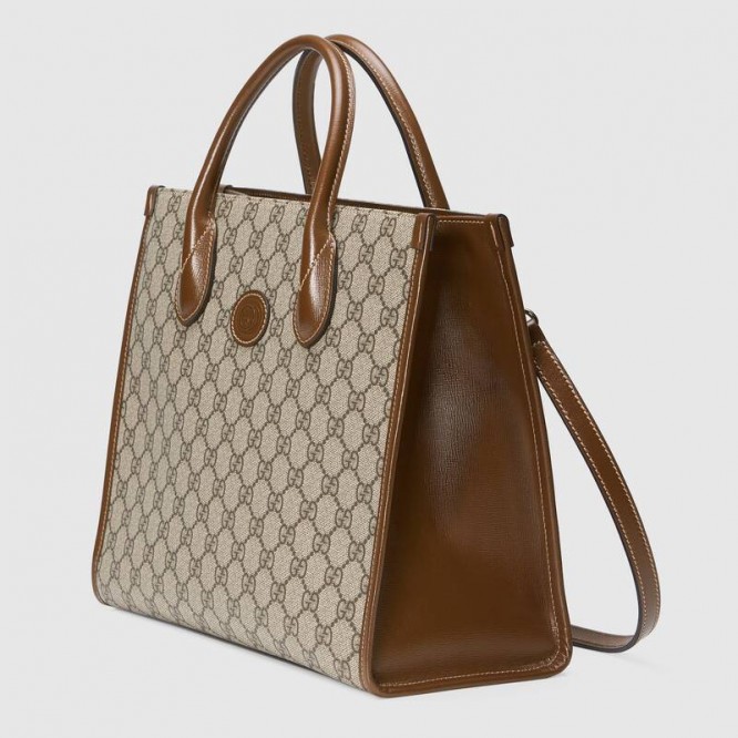 【GUCCI】グッチ GG スモール トートバッグ ベージュ/ブラウン