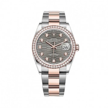 モデル オイスター、36 mm、オイスタースチール&エバーローズゴールド、ダイヤモンド126281RBR モデル オイスター、36 mm、オイスタースチール&エバーローズゴールド、ダイヤモンド126281RBR