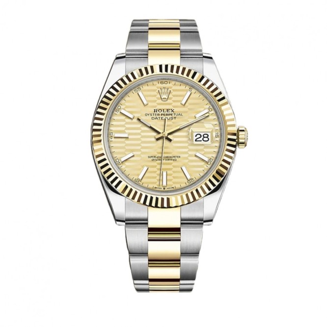 モデル オイスター、41 mm、オイスタースチール＆イエローゴールド126333