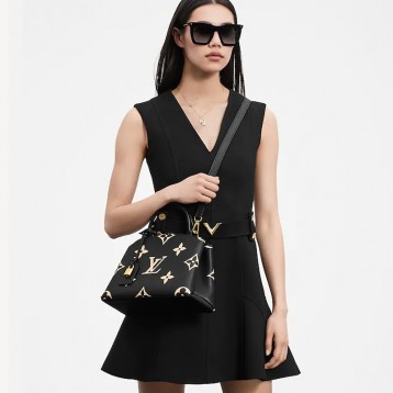 【1224更新商品】LOUIS VUITTON ルイ･ヴィトン プティ・パレ PM バイカラー モノグラム･アンプラント ブラック ベージュ M58913