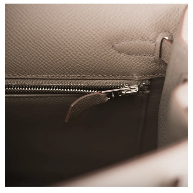 【0111更新】HERMES エルメス Kelly ケリー エプソン グレー シルバー金具 MiniKelly ミニケリー 19cm/20cm/25cm