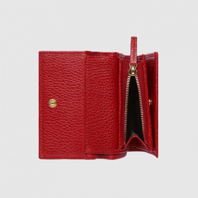 【GUCCI】★〔GGマーモント〕レザー 三つ折り ウォレット