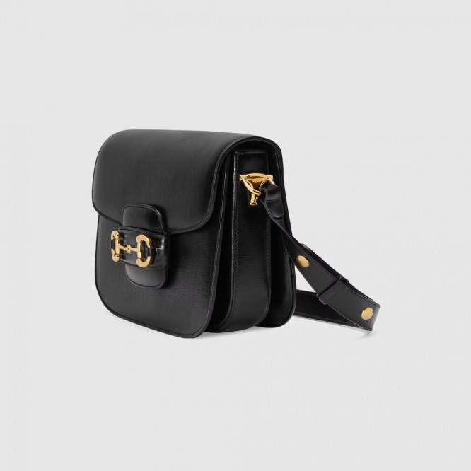 【人気アイテム☆】GUCCI グッチ 〔グッチ ホースビット 1955〕 ショルダーバッグ ブラック レザー 602204 1DB0G 1000