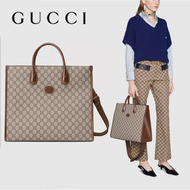 GucciインターロッキングG ミディアム トートバッグ674148 