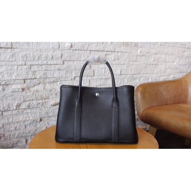 ★レア商品★HERMES エルメス Garden Party ガーデンパーティー 30 トートバッグ ブラック H051568CK89