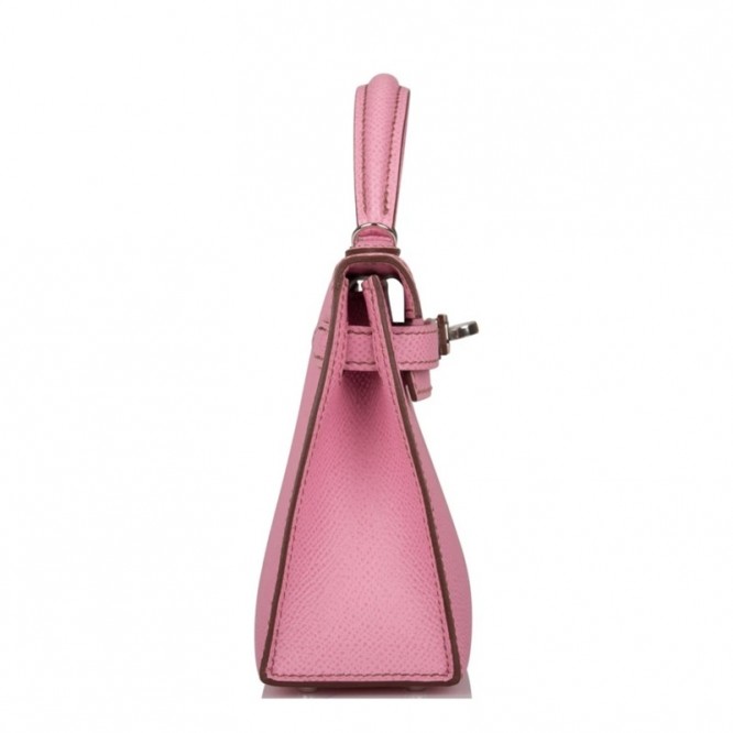 【0111更新】HERMES エルメス Kelly ケリー エプソン ピンク シルバー金具 MiniKelly ミニケリー 19cm/20cm/25cm