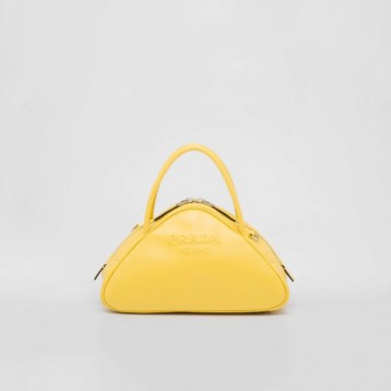 ☆大人気新作☆PRADA プラダ イエロー レザー トップハンドルバッグ 1BB082_2BYA_F0377_V_NEO