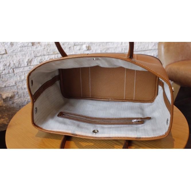 ★レア商品★HERMES エルメス Garden Party ガーデンパーティー 30 トートバッグ ブラウン H051568CK37