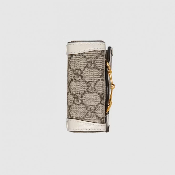 【オシャレ☆】GUCCI グッチ 〔グッチ ホースビット 1955〕ミニバッグ  GGスプリーム＆ホワイト レザー 625615 92TCG 9761
