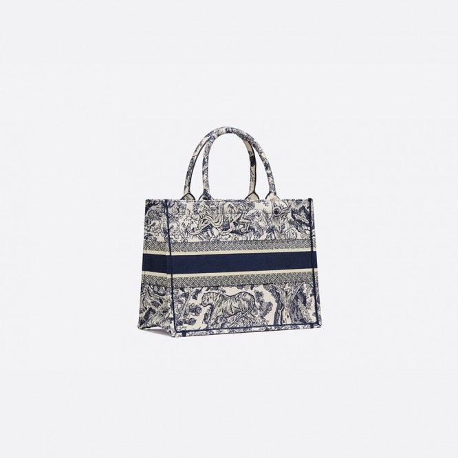 【世界中で大人気♪】Dior 2021 DIOR BOOK TOTE スモールバッグ トワル ドゥ ジュイ エンブロイダリー M1296ZTDT_M808
