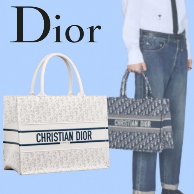 Dior Booktote ディオール ロゴ オブリーク エンボス ミディアム
