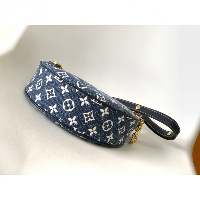  Louis Vuitton ループ 半月型 デニム バゲットバッグM81166