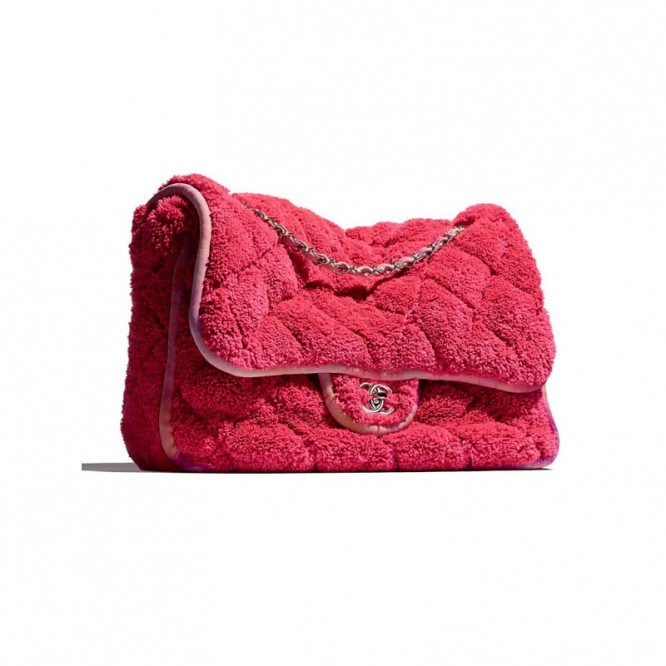 【定番♡人気の☆シャネル】CHANEL シャネル 21新作 ラージ フラップ バッグ ファイバー コーラル AS2307 B04825 NA106