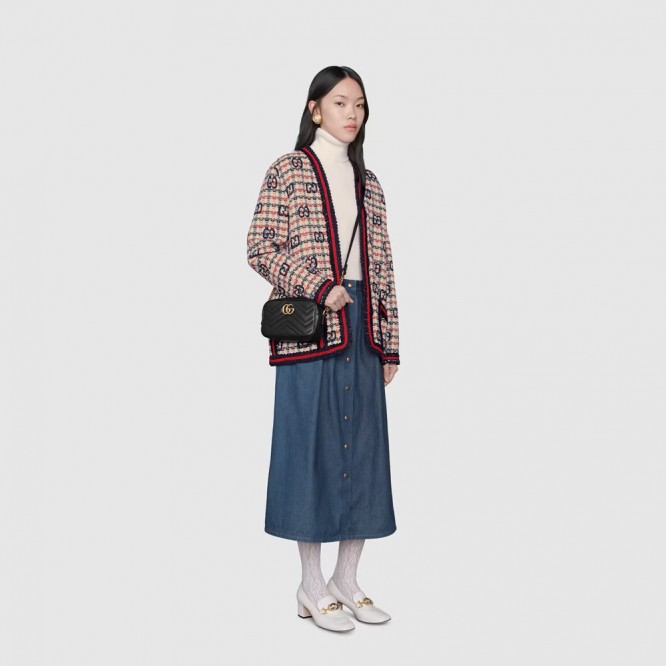 【人気アイテム☆】GUCCI グッチ 〔GGマーモント〕 キルティング ミニバッグ 448065 DTD1T 1000