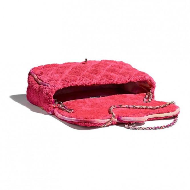 【定番♡人気の☆シャネル】CHANEL シャネル 21新作 ラージ フラップ バッグ ファイバー コーラル AS2307 B04825 NA106