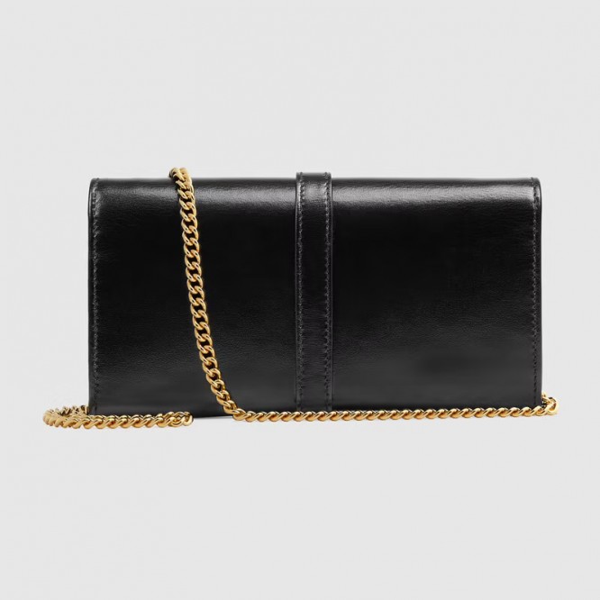 【在庫僅か☆】GUCCI グッチ 〔ジャッキー 1961〕チェーンウォレット ブラック レザー 652681 14J0G 1000