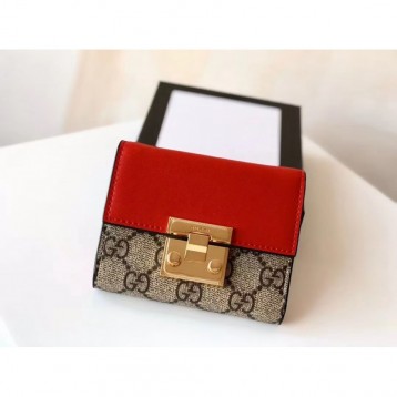Gucci・〔GG マーモント〕レザー 三つ折りウォレット
