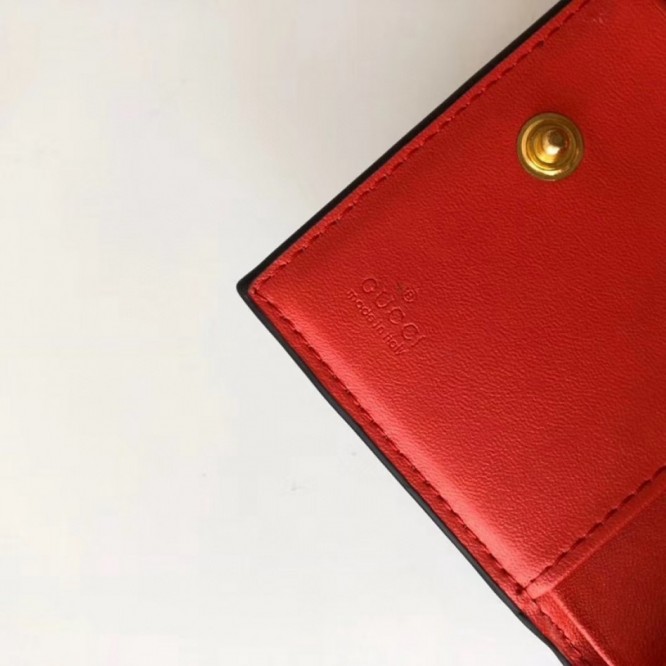 Gucci・〔GG マーモント〕レザー 三つ折りウォレット