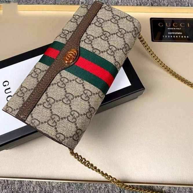 Gucci・〔オフィディア〕GG チェーンウォレット常連様の還元祭 限定特価商品