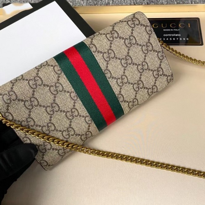 Gucci・〔オフィディア〕GG チェーンウォレット常連様の還元祭 限定特価商品