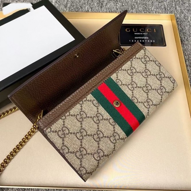 Gucci・〔オフィディア〕GG チェーンウォレット常連様の還元祭 限定特価商品